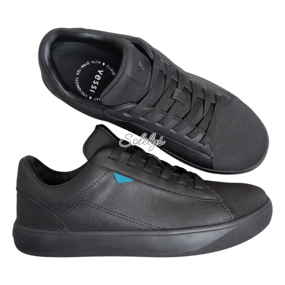 Vessi Soho Womens 7 Waterproof Dyma-Tex Ashphalt Black Low Top Casual Sneaker